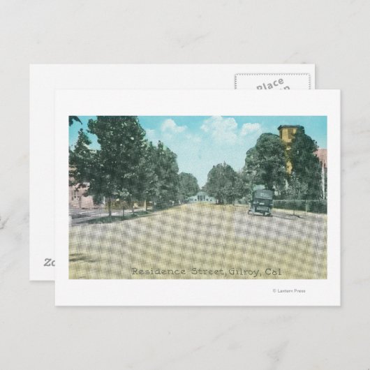 レジデンスストリートギルロイ,カリフォルニア州 ポストカード (正面/裏面)