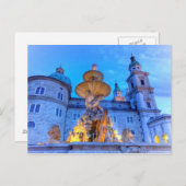 レジデンツプラッツインザルツブルグオーストリア ポストカード (正面/裏面)