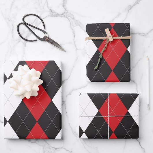 レジナアーガイル ラッピングペーパーシート (正面)