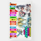 レジャーのレディースハッピーリタイアバナー 横断幕 (縦)