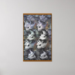 レジャーの静かな海に飢えが潜む キャンバスプリント