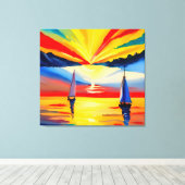 レジャーセーリング キャンバスプリント (インサイチュ (ウッドフロア))