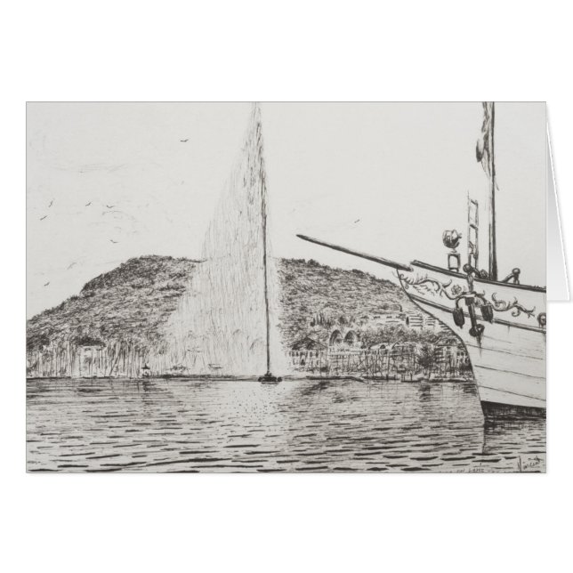 レジャー用ボート2011年のジュネーブの噴水そして弓 (正面横)