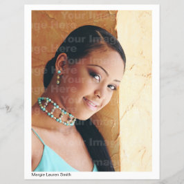 レジュームがアタッチされたアクター/モデルのヘッドショット チラシ