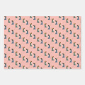 レジョイシング図解入りの、写真付きのエンジェルズホリデークリスマス ラッピングペーパーシート (正面)