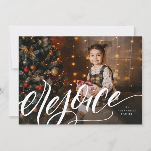 レジョイスエレガントは聖降誕祭を手彫りにした シーズンカード (正面)