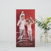 レジョイスクラシックスクリプト宗教的なクリスマスフォト シーズンカード (スタンド正面)