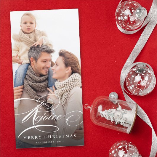 レジョイスクラシックスクリプト宗教的なクリスマスフォト シーズンカード