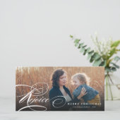 レジョイスクラシックスクリプト宗教的なクリスマスフォト シーズンカード (スタンド正面)