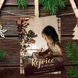 レジョイスブラウンプライド宗教素朴的クリスマス シーズンカード