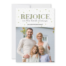 レジョイスホリデークリスマスフォトフラットカード