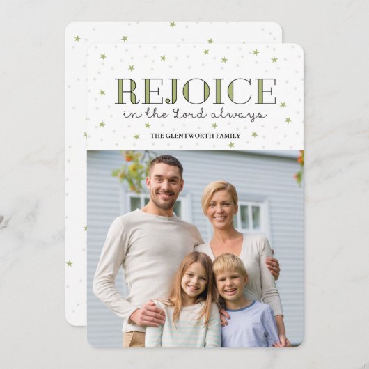 レジョイスホリデークリスマスフォトフラットカード シーズンカード (正面/裏面)