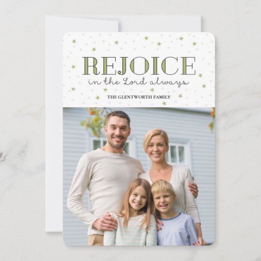 レジョイスホリデークリスマスフォトフラットカード シーズンカード (正面)