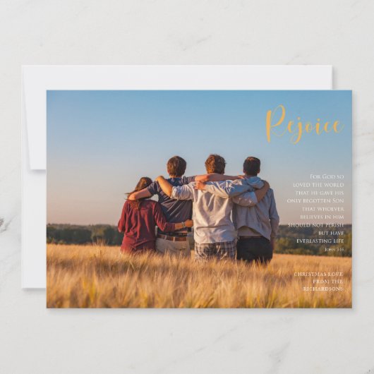 レジョイスホリデー宗教的フォトカード (正面)