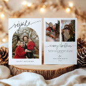 レジョイスミニマリストファミリークリスマスホリデーカード シーズンカード