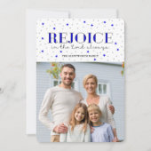 レジョイス休日クリスマスフォトフラットカードにインク シーズンカード (正面)