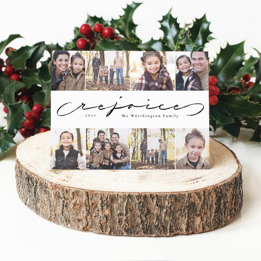 レジョイス写真コラージュ宗教的クリスマスカード シーズンカード