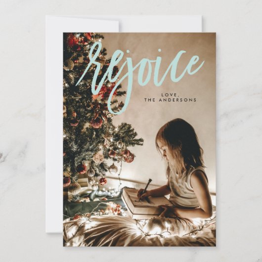 レジョイス宗教的な休日のホリデーフォトカード シーズンカード (正面)