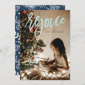 レジョイス宗教的な休日のホリデーフォトカード シーズンカード (正面/裏面)