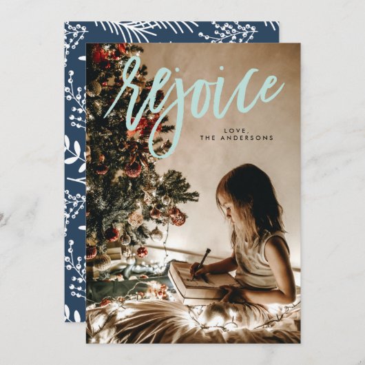 レジョイス宗教的な休日のホリデーフォトカード シーズンカード (正面/裏面)