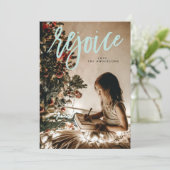 レジョイス宗教的な休日のホリデーフォトカード シーズンカード (スタンド正面)