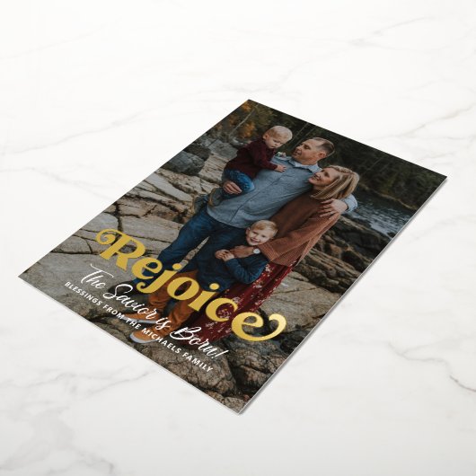 レジョイス宗教的クリスマスホリデーフォイルカード 箔シーズンカード (回転した状態)