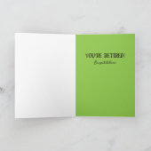 レジョイス退職折り畳みグリーティングカード カード (内部)