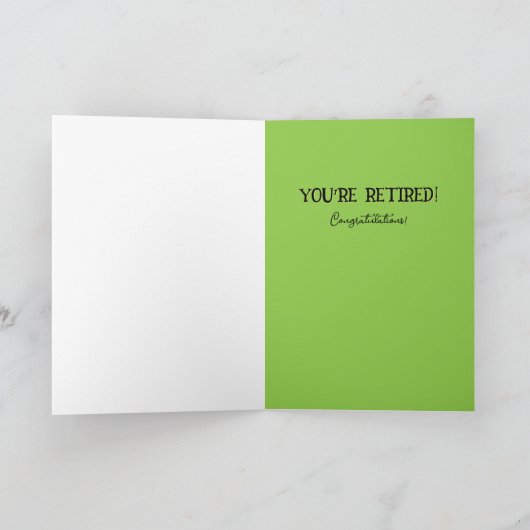 レジョイス退職折り畳みグリーティングカード カード (内部)