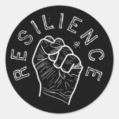 レジリやる気を起こさせるエンス拳 ラウンドシール (正面)