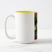 レジリエンスのルーツ:古代パレスチナのオリーブの木 ツートーンマグカップ (左)