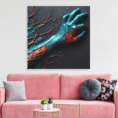 レジリエンスの静脈 – AI Out Of Bounds キャンバスプリント (インサイチュ (リビング))