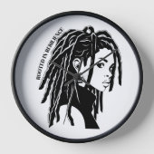 レジリエンスシンプルミニマル壁時計に根差す 壁時計 (正面)