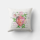 レジリエンス&開花 – 詩とモザイクハート クッション (裏面)