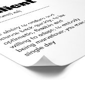 レジリエント定義ウォールアートプリント ポスター (角)