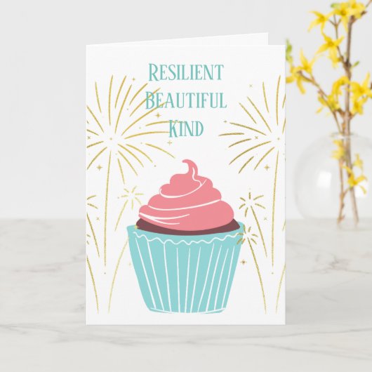 レジリエント美しい親切な友人の誕生日カード彼女 カード (黄色い花)