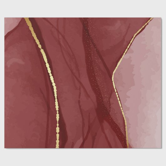 レジンアート、ダークレッドのマルサラ抽象芸術背景。E ラッピングペーパー (フラット)
