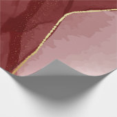 レジンアート、ダークレッドのマルサラ抽象芸術背景。E ラッピングペーパー (角)