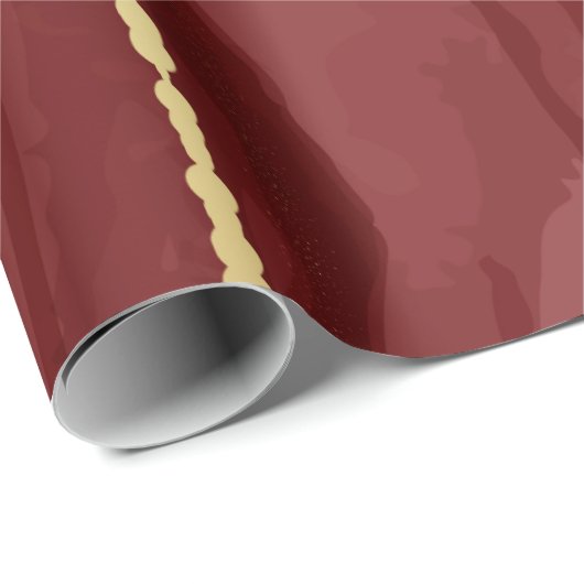 レジンアート、ダークレッドのマルサラ抽象芸術背景。E ラッピングペーパー (ロールコーナー)