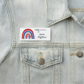 レジンフィニッシュこんにちは私の名前はレインボーネームバッジ 名札 (インサイチュ)