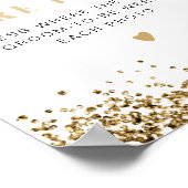 レジーナイエロー金ゴールドグリッターどこサイン ポスター (角)