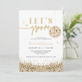 レジーナイエロー金ゴールドレッツディスコ誕生日パーティー 招待状 (スタンド正面)