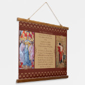 レジーナカエリウィズコロネーション&復活祈りの言葉 吊り下げ型タペストリー (傾斜あり)