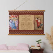 レジーナカエリウィズコロネーション&復活祈りの言葉 吊り下げ型タペストリー (寝室)