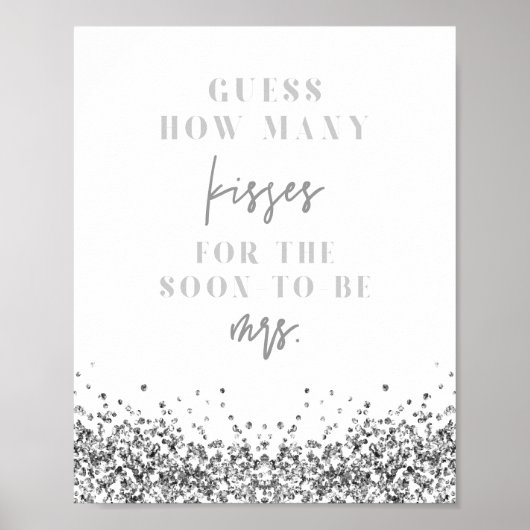 レジーナシルバーいくつのキスブライダルシャワーゲームP ポスター (正面)