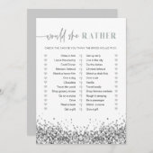 レジーナシルバーの続編は彼女のむしろブライダルゲーム 招待状 (正面/裏面)