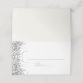 レジーナシルバーグリッター結婚シークインズゲスト名 プレイスカード (外部開封)