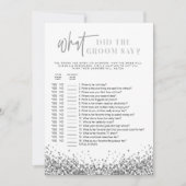 レジーナシルバー新郎が何と言ったかブライダルゲーム 招待状 (正面)