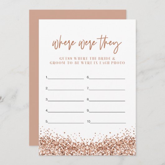 レジーナバラ金ゴールドどこ彼らはブライダルシャワー 招待状 (正面/裏面)