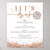 レジーナバラ金ゴールドディスコ飲みましょうのバーメニュー ポスター (正面)