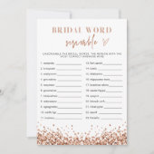 レジーナバラ金ゴールドブライダルシャワーワードスクランブル 招待状 (正面)